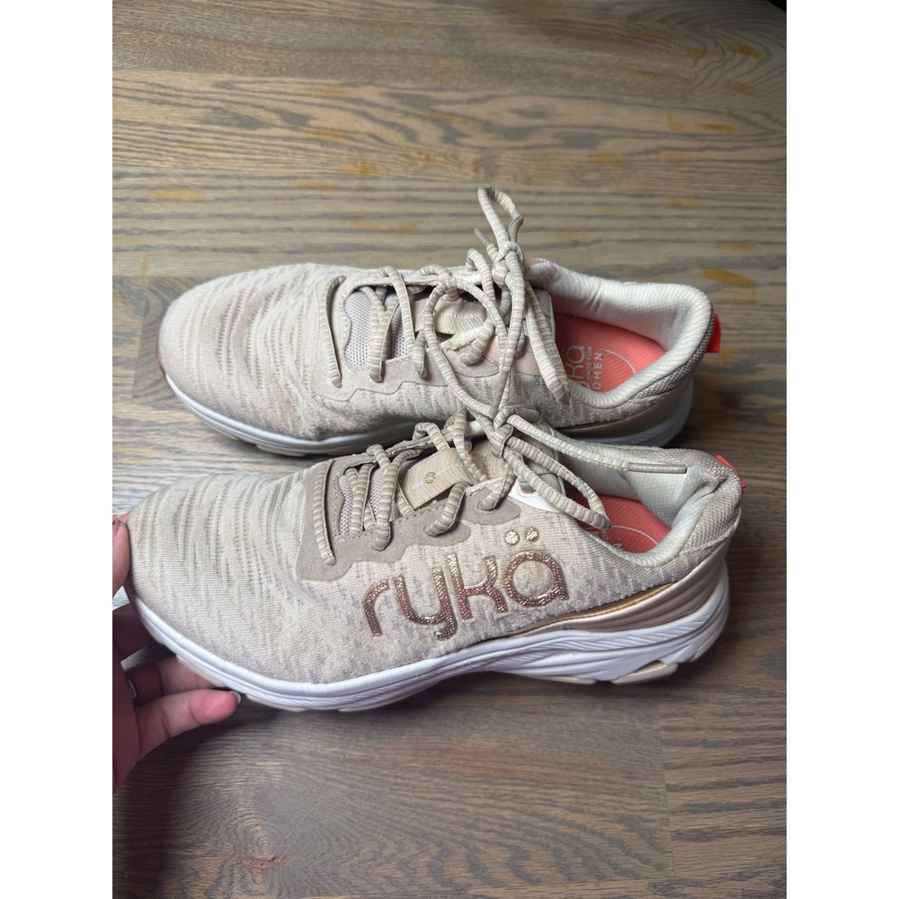 Ryka Devotion Max Walking Shoes Tan Rose Gold Sneakers Womens 8.5W DEVOXMAXRS